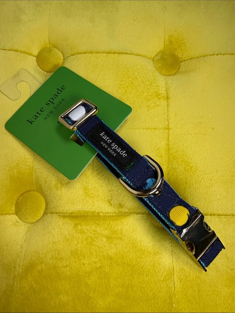 Kate Spade New York Watercolor Dot Dog Collar S/M 10